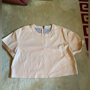Alice + Olivia Faux Leather Top